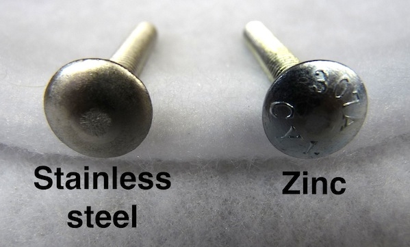 does zinc screws rust