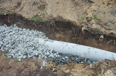 basement french drains trench