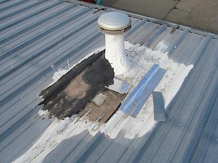 metal Chimney roof penetration